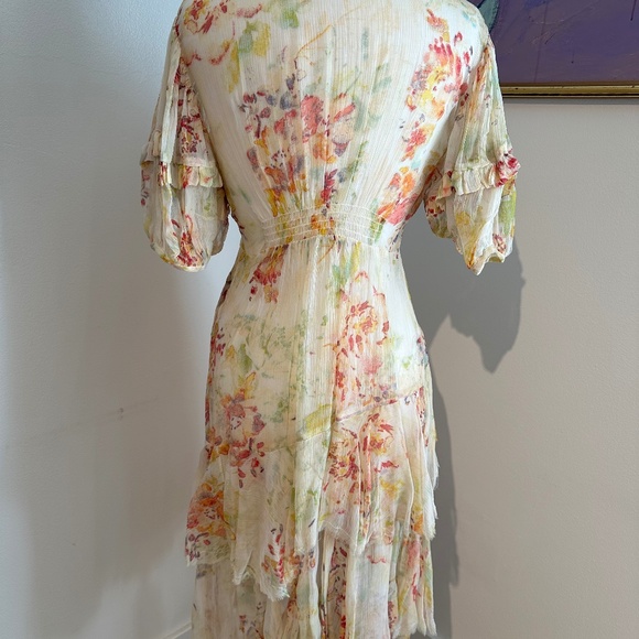 Free People Sheer Floral Maxi Top Sz XS - Picture 3 of 6